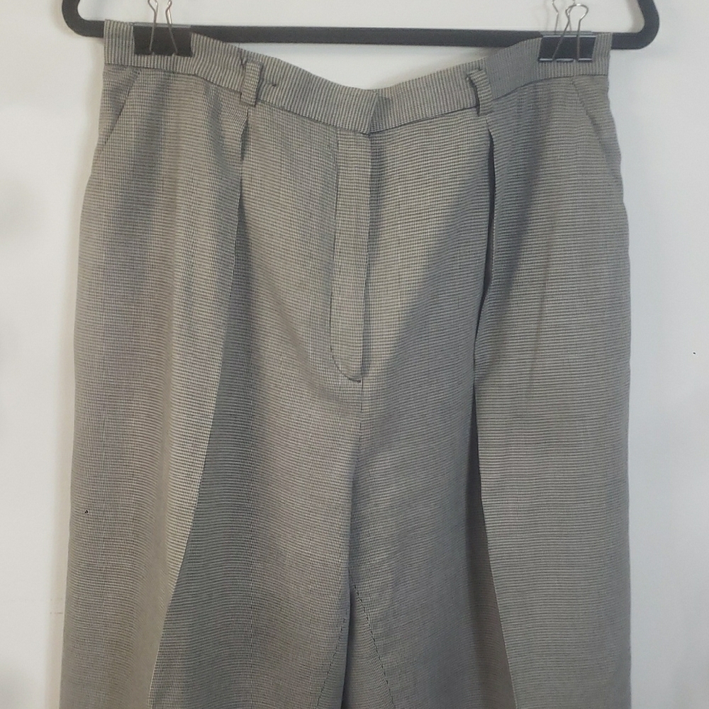 Women’s Jones New York Black and White Houndstooth Full Cut Trousers Pants 14